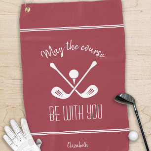 Toalla De Golf Fun Golf Lover Moderno Golfer Pro Nombre personali