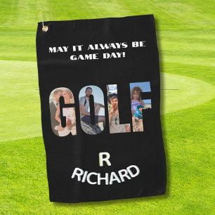 Toalla De Golf Fun Golf Photo Message Nombre Monograma