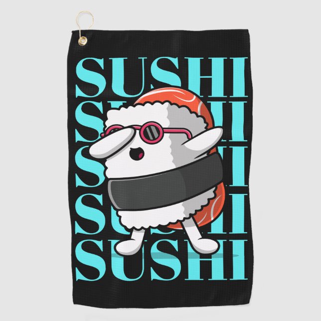 Toalla De Golf Fun Kawaii Sushi Dab (Anverso)