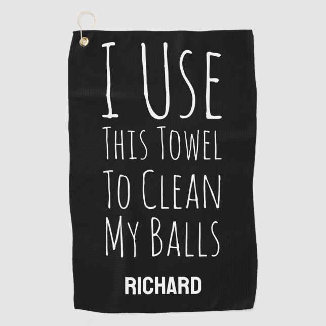 Toalla De Golf Funny Black Custom Personalized Golfer Bag (Anverso)