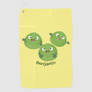 Toalla De Golf Funny Brussels brota personalizado de verduras