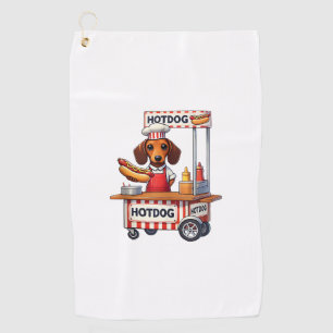 Toalla De Golf Funny Dachshund Dog Hotdog Sandwich Weenie Sausage