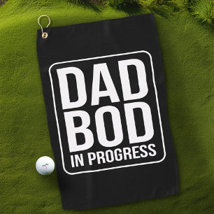 Toalla De Golf Funny Dad Bod in Progress Humthers Day Black