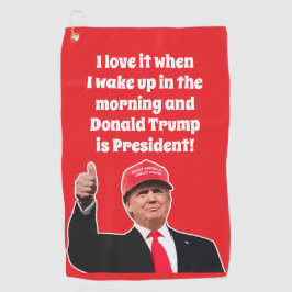 Toalla De Golf Funny Donald Trump me encanta el 47° presidente