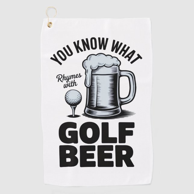Toalla De Golf Funny Golf Beer Golfer Gift Beer Humor Golfing (Anverso)