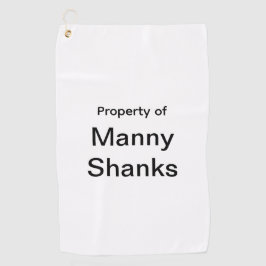 Toalla De Golf Funny Golf Gift Joke Name Manny Shanks