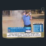 Toalla De Golf Funny Golf News  ️・40th 50th 60th Men Birthday<br><div class="desc">Funny Golf News ️・40th 50th 60th Men Birthday Banner - Hilarous Fiesta! 🏌️ ‍ ♂️ Hacer que su cumpleaños sea inolvidable con este hilarante banner de cumpleaños de "Golf News"! Perfecto para fiestas de 40, 50 o 60 años, este divertido banner parece un titular de noticias de última hora, celebrando...</div>