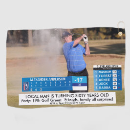 Toalla De Golf Funny Golf News  ️・40th 50th 60th Men Birthday