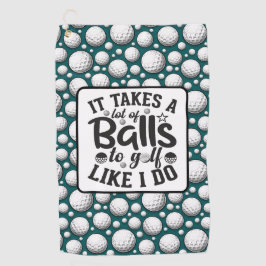 Toalla De Golf Funny Lousy Golfer negro y blanco