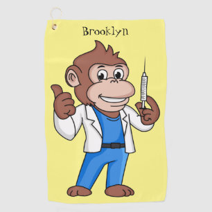 Toalla De Golf Funny orangutan ape personalizado médica