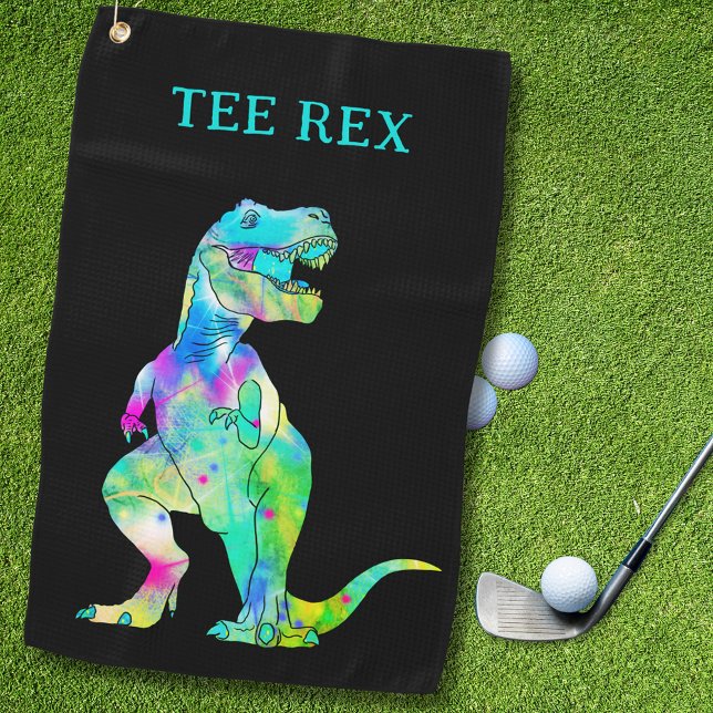Toalla De Golf Funny Tee Rex Dinosaur Dad Chiste (Funny Tee Rex dinosaur golfing joke golf towel)