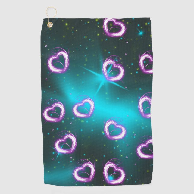 Toalla De Golf Galaxia del corazón (Anverso)