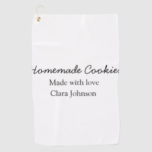 Toalla De Golf Galletas caseras añade tu nombre de texto personal