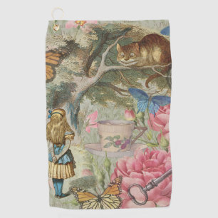 Toalla De Golf Gato de Cheshire de Alicia Jardín del Árbol de Won