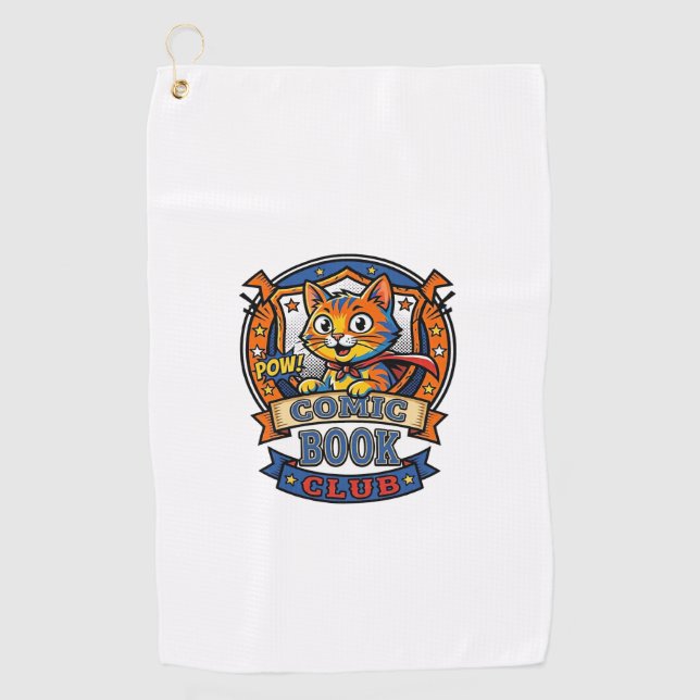 Toalla De Golf Gato de Cómic Regalo para Mamá Gato - Gato de Cómi (Anverso)
