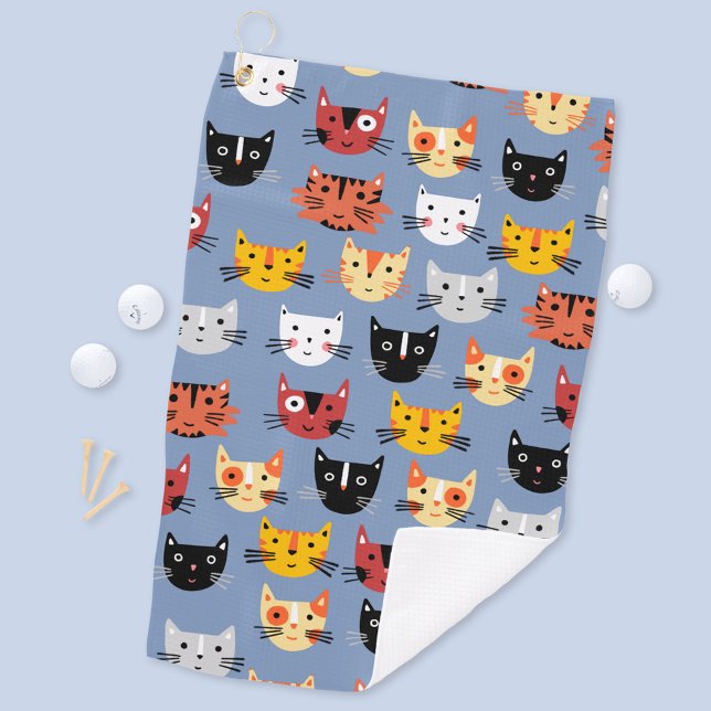 Toalla De Golf Gato de corte (Fun cat pattern golf towel)
