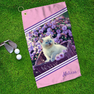 Toalla De Golf Gato De Gato Gatito De Gatito Con Ojos Azules Pers