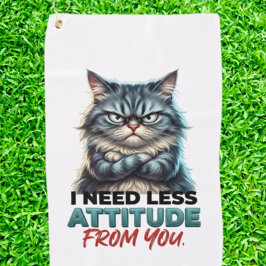 TOALLA DE GOLF GATO DE HUMOR DIVERTIDO