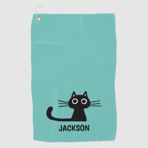 Toalla De Golf Gato gatito negro   Guay Kitten Personalizado