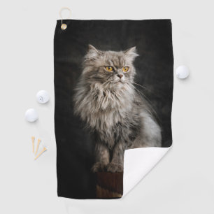 Toalla De Golf Gato gris esponjoso