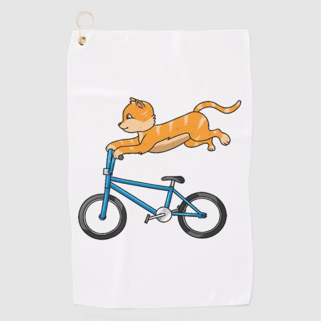 Toalla De Golf Gato Montando Un Bmx (Anverso)
