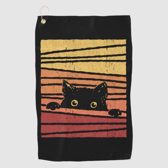 Toalla De Golf Gato negro (Anverso)