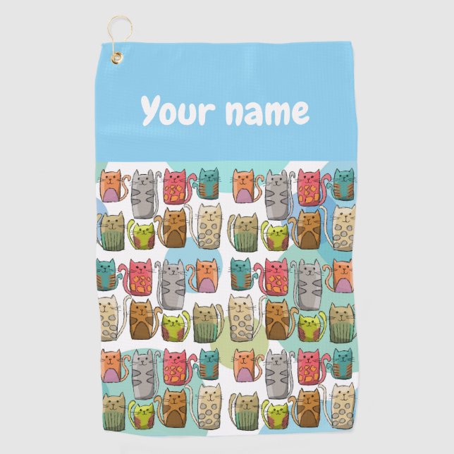 Toalla De Golf ¡Gatos! (Anverso)