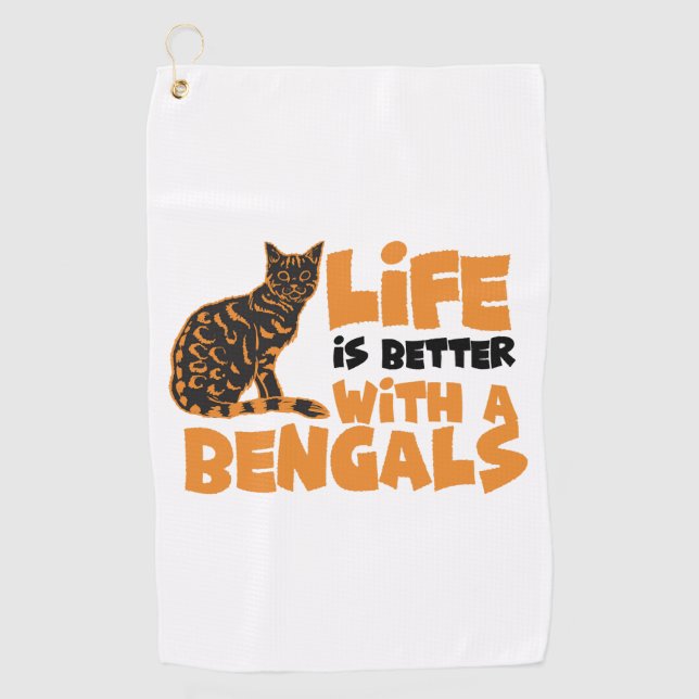 Toalla De Golf Gatos bengalíes (Anverso)
