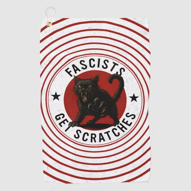 Toalla De Golf Gatos Contra Fascistas (Anverso)