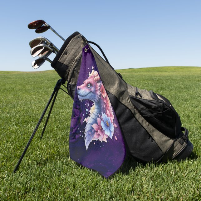 Toalla De Golf Gentle Guardian Dragon.  (Verde)