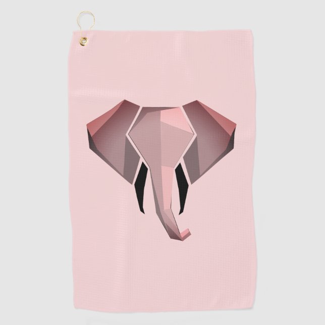 Toalla De Golf Geometría Cabeza elefante (Anverso)