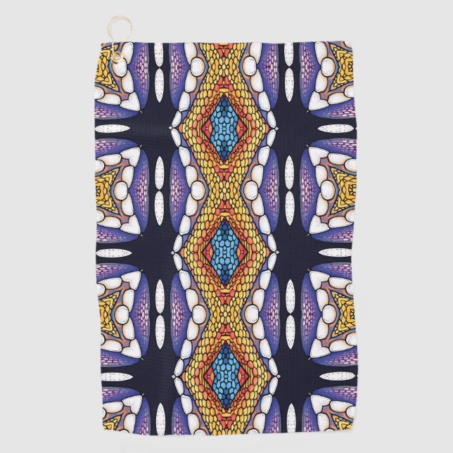 Toalla de golf geométrica colorida (Anverso)