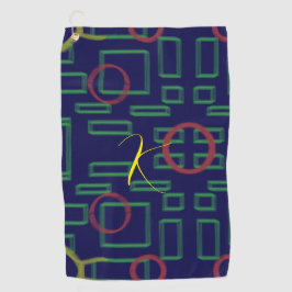 Toalla De Golf Geométrico de cuadrados azules