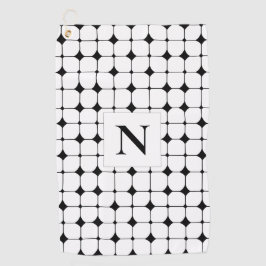 Toalla De Golf Geométrico Geométrico Negro y Blanco