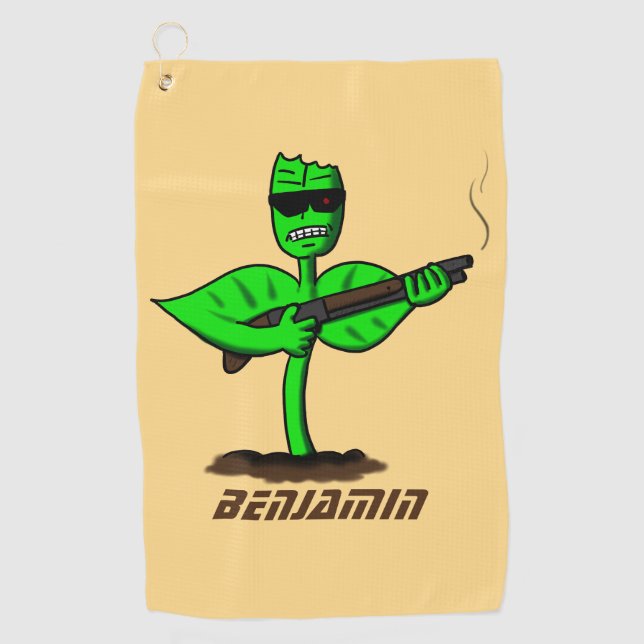 Toalla De Golf Germinator cyborg personalizado divertido (Anverso)