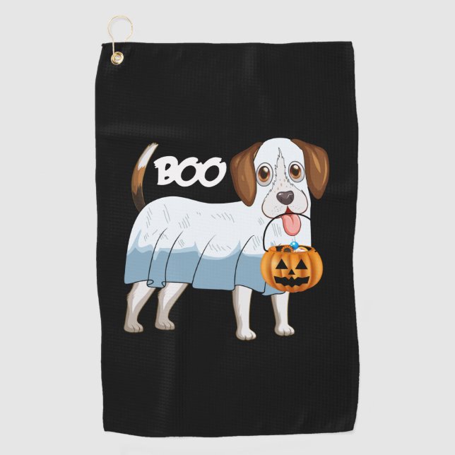 Toalla De Golf Ghost Beagle Halloween Dog (Anverso)