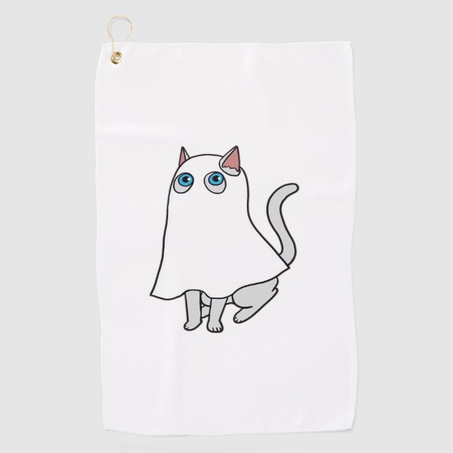 Toalla De Golf Ghost Cat Classic T-Shirt_1 (Anverso)