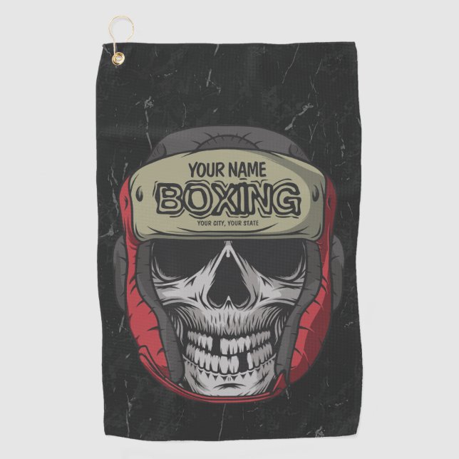 Toalla De Golf Gimnasio de Boxer Fight Club Skeleton Boxing Perso (Anverso)