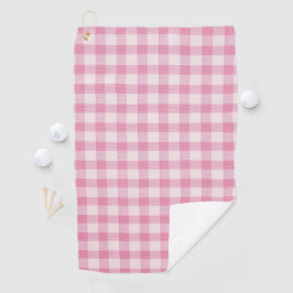 Toalla De Golf Gingham Rosa Bebé