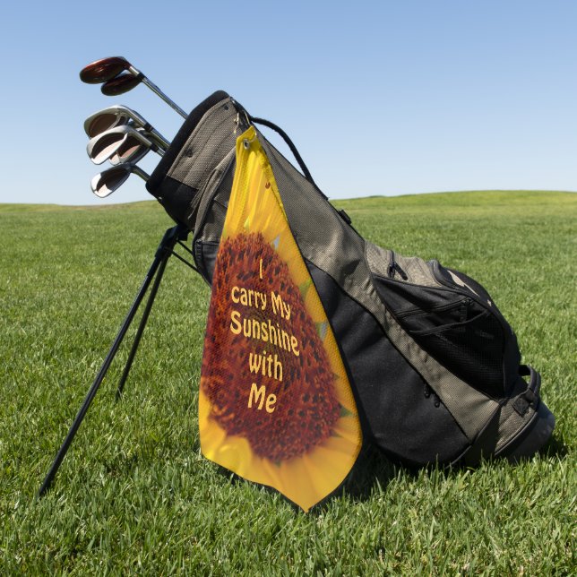 Toalla De Golf Girasol brillante llevo mi sol conmigo (Verde)