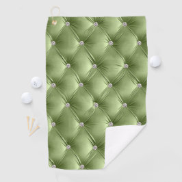 Toalla De Golf Glam Sage Green Faux Velvet de lujo