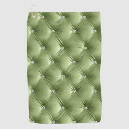 Toalla De Golf Glam Sage Green Faux Velvet de lujo
