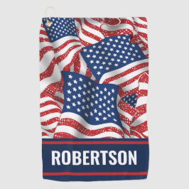 Toalla De Golf Gloria vieja personalizada - Banderas de Estados U