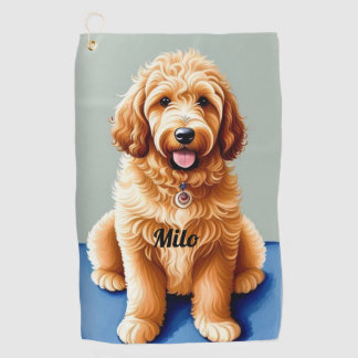 Toalla De Golf Golden Doodle Puppy