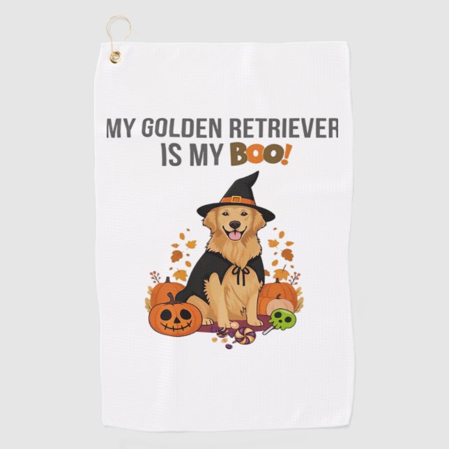 Toalla De Golf Golden Retriever Halloween Dog My Golden Retrieve (Anverso)
