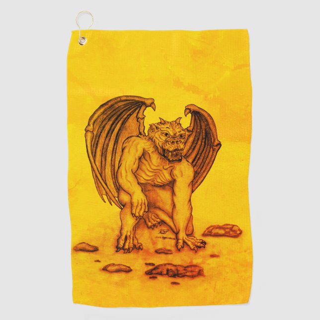Toalla De Golf Golem Gargoyle (Anverso)
