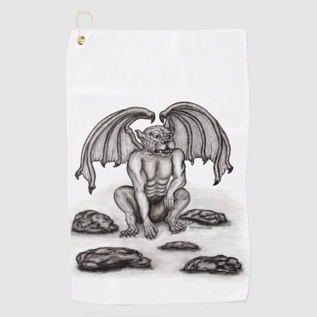 Toalla De Golf Golem Gargoyle (Anverso)