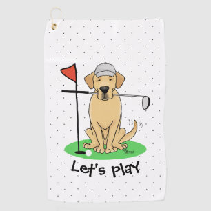 Toalla De Golf Golf Amarillo Labrador Recuperador (yel 3) Perro -