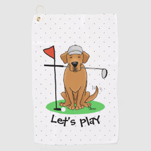 Toalla De Golf Golf Amarillo Labrador Recuperador (yel 5) Perro -