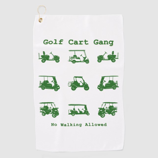 Toalla De Golf Golf Cart Gang Funny Golf Lover Gift (Anverso)
